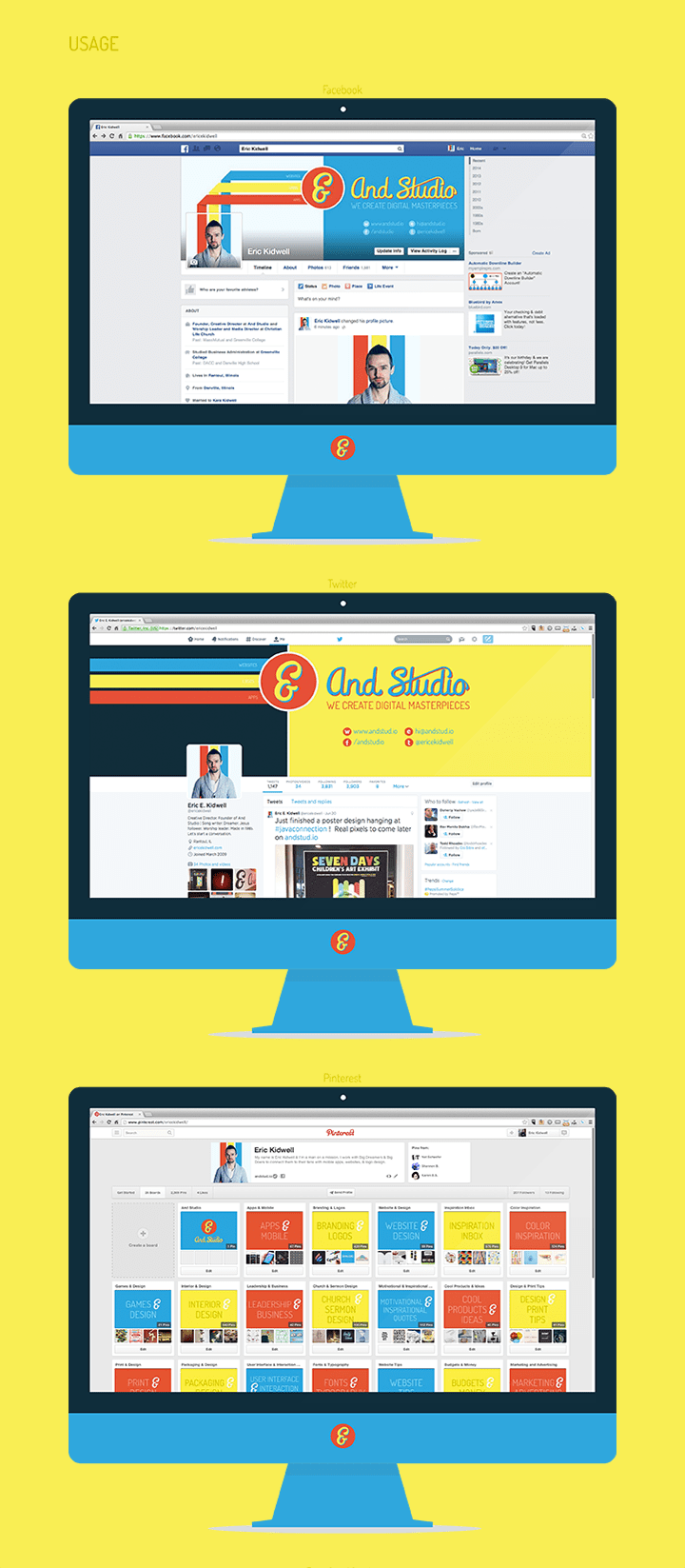 Brand Style Guide - And Studio - Usage - Social